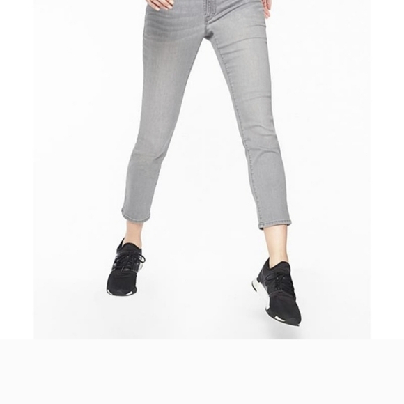 Athleta Sculptek Skinny Crop Jean Granite Wash preowned size 4 - Picture 3 of 3